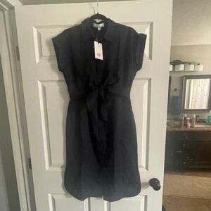 Rachel Parcell Tie Front Midi Dress – Linen Blend – Blue – Size M – BNWT